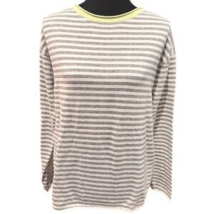 Michael Stars Gray and Yellow Striped Sweater